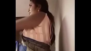 indian saree wearing lady first night video