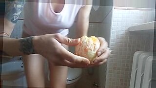 fishnet girls get fucked in the bathroom