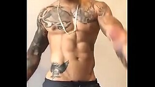 handsome muscular guy on webcam