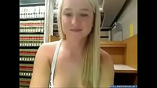 cute schoolgirl groped in library