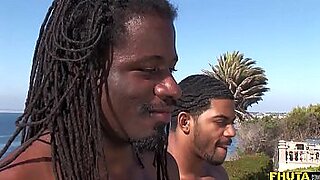 horny teen jillian janson tries to deepthroat two black cocks