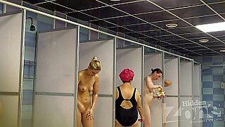 girl shower in bathroom