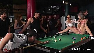 lezley zen pool table fucking