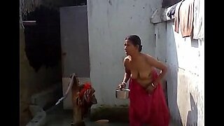 indian village teen bathing outside nude