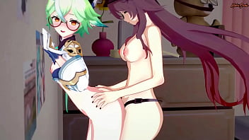 pregnant hentai with bigtits gets fucking from behind by shemale anime