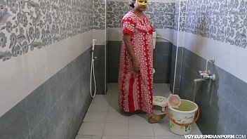 mom and daughter taking shower together