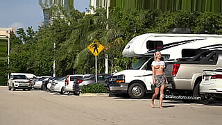 hot milf fucking doggystyle in a parking lot sophie dee