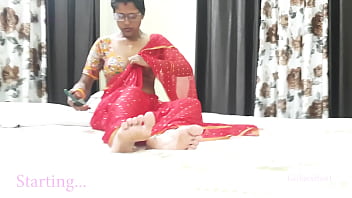 indian girl saree striping