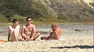 old granny wife jerking strangers at nude beach